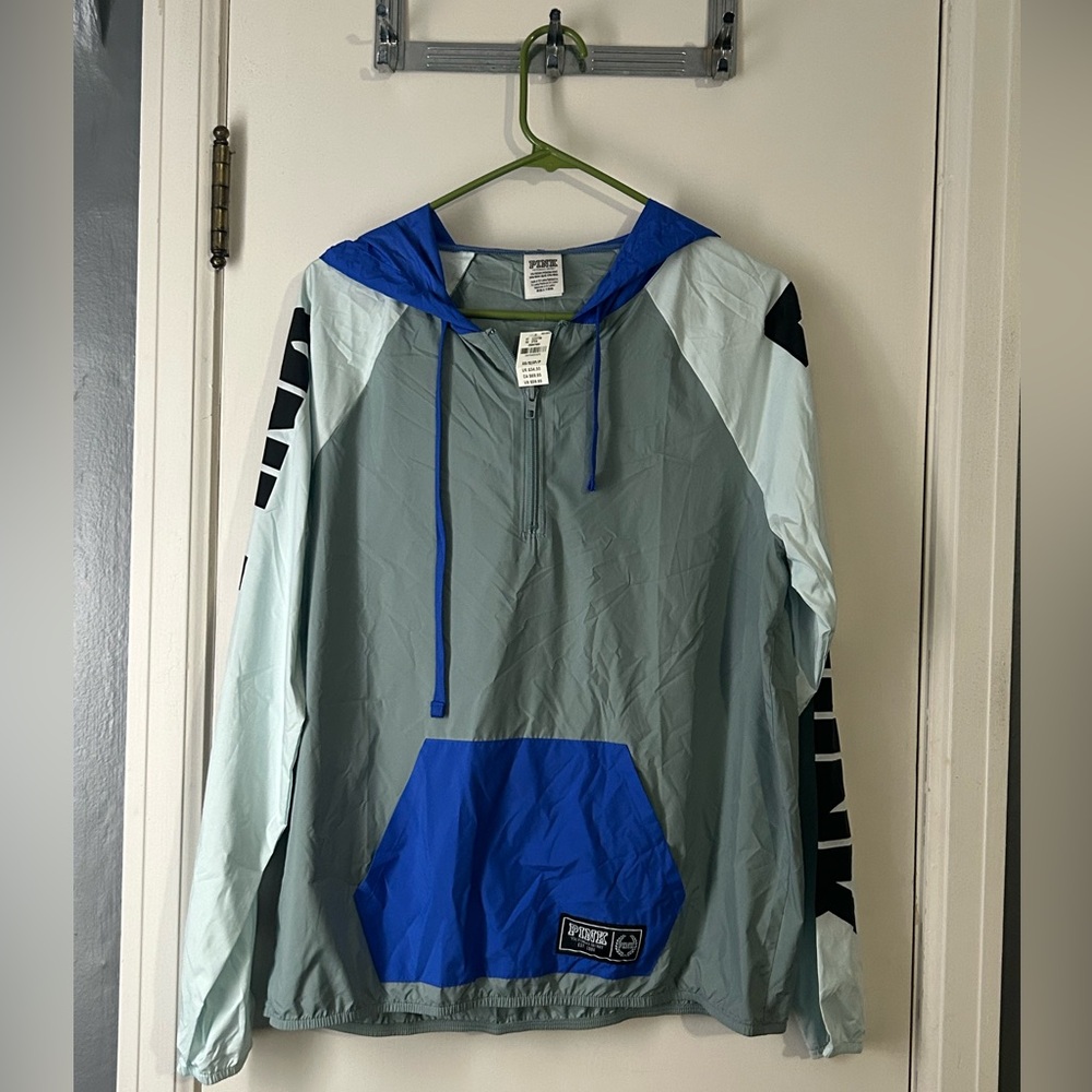 PINK Victoria's Secret Blue and Gray Jacket
